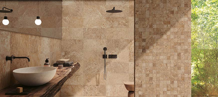 piastrella beige mosaico