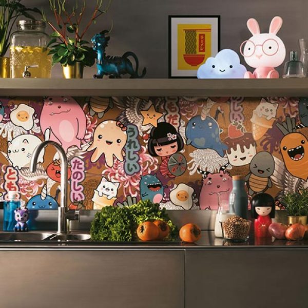 pasta bianca piastrelle kawaii 40x80