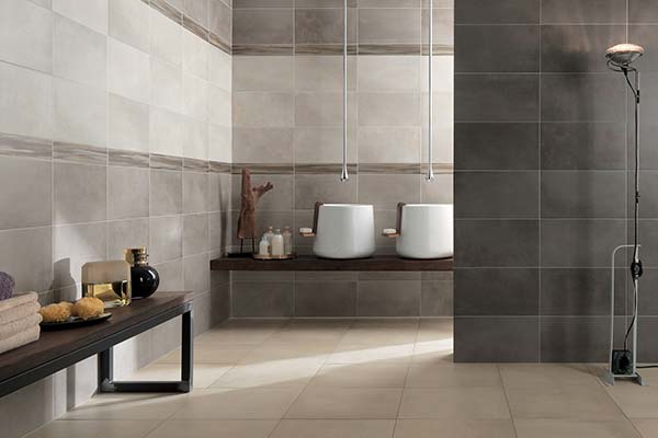 Gres effetto cemento bagno