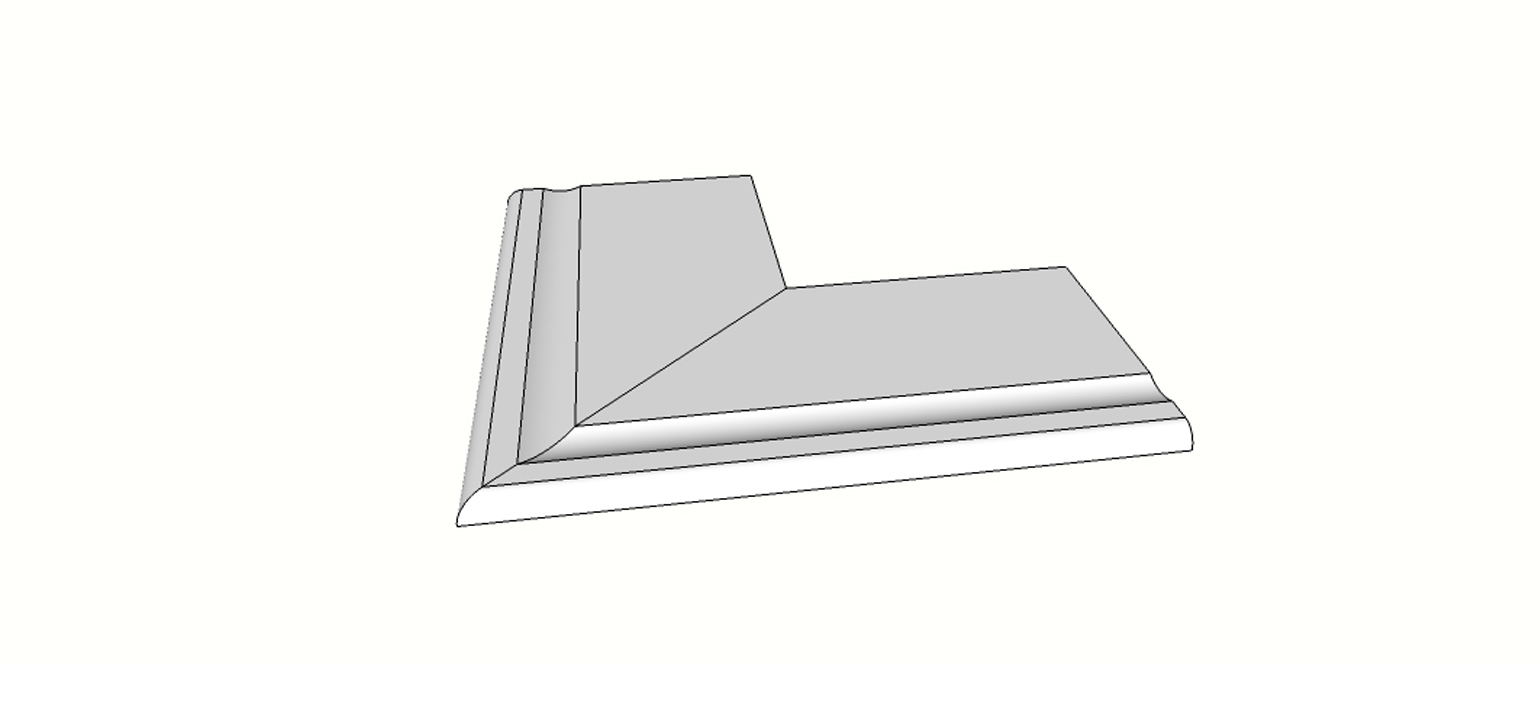 Bordo arrotondato svasato <span style="white-space:nowrap;">30x60 cm</span> &nbsp; <span style="white-space:nowrap;">sp. 20mm</span>