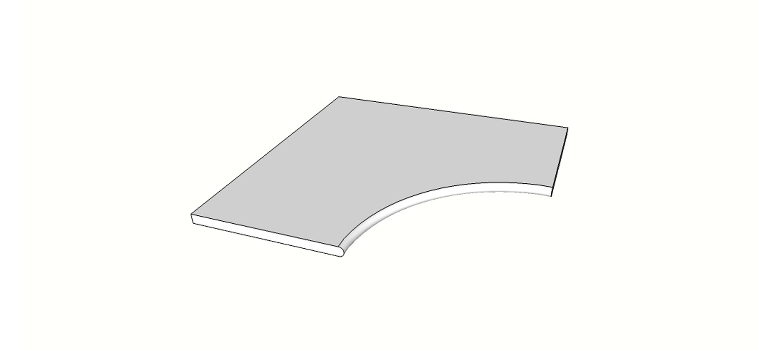Angolo esterno completo (2pz) bordo becco di civetta con antisdrucciolo <span style="white-space:nowrap;">30x60 cm</span> &nbsp; <span style="white-space:nowrap;">sp. 20mm</span>