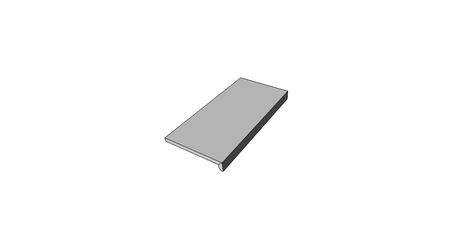 Bordo a L incollato <span style="white-space:nowrap;">30x60 cm</span> &nbsp; <span style="white-space:nowrap;">sp. 20mm</span>